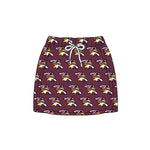 MOQ 8 pcs Custom Style School Team Maroon Yoga Skorts Skirt Shorts Lined