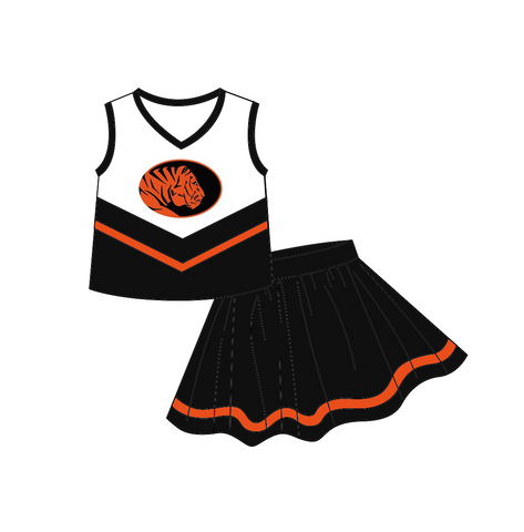MOQ 8 pcs Custom Style Cheer Tiger Girl Skirt Set