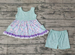 GSSO0404 Summer Ocean Starfish Pockets Girl Shorts Set