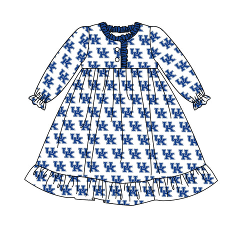 MOQ 8 pcs Custom Style UK Team Girl Dress