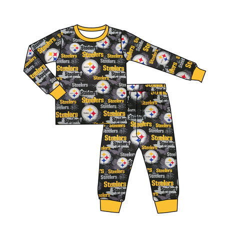 MOQ 8 pcs Custom Style Steelers Boy Pajamas Set