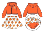 Deadline 11.18 Custom Style No MOQ University Football Sports Team Hoodie Girl Skirt Set