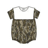 Custom MOQ 5 pcs Each Style Camo Baby Bubble Romper