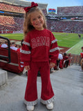 MOQ 5 pcs each Custom Style School Team BAMA Ruffles Girls Outfits