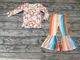 GLP0447 Flower Stripe Girl's set