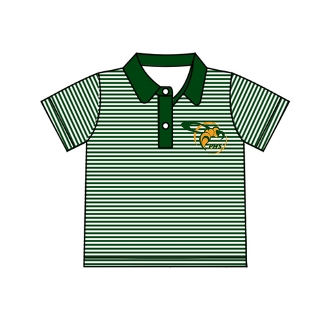 MOQ 8 pcs Custom Style Green Strips PHS Boy Shirt