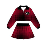 MOQ 5 pcs Custom Style School Team Georgia Kids Girls Clothes Sets