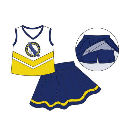 MOQ 8 pcs Custom Style University team Cheer Girl Skirt Outfits