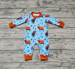 LR0635 Western Cow Baby Boy Romper