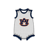 MOQ 8 Pcs Each Style Custom Style University team Print Auburn Matching Kids Clothing
