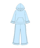 MOQ 5 pcs each Custom Style Solid Color Ruffles Girls Set