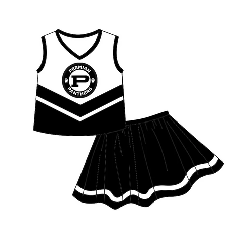 MOQ 8 pcs each style Custom Style P Team Girls Skorts Set