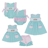 Embroidery Ice cream Kids Sibling Matching Clothes