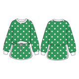 MOQ 5 pcs Custom Style Colorful Dots Cute Girls Skorts Set