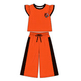 MOQ 5 pcs Custom Style Team Mascot Dots Girls Set