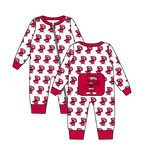 MOQ 8 pcs Custom Style WKU Team Boy baby zip sleeper