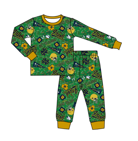 MOQ 8 pcsCustom Style NOTRE DAME Football Team Girl Pajamas set