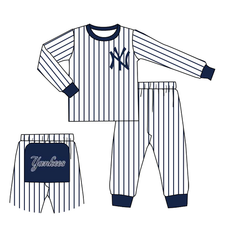 MOQ 8 pcs Custom Style yankees Kids Pajamas