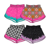 Preorder MOQ 5 pcs Each Colorful Pattern Yoga Kids Girls Shorts
