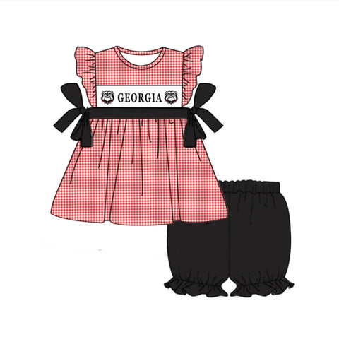 MOQ 8 pcs Custom Style GEORGIA Shorts Girls Set