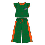 MOQ 5 pcs Custom Style Team Mascot Dots Girls Set