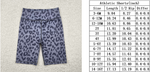SS0539 Leopard Black Sports Girls Biker Shorts
