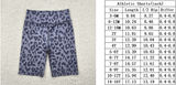 SS0539 Leopard Black Sports Girls Biker Shorts