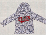 MOQ 5 pcs Each Custom Style School Team Camo Boys Men's Hoodie Pullover