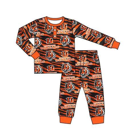MOQ 8 pcs Custom Style BENGALS Boy Pajamas Set