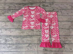 GLP0653 Love Hot Pink Girl's Pajamas Set