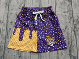 MOQ 5 pcs each style Custom Style LSU Team Ice Cream Drip Shorts
