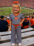MOQ 5 pcs Custom Style Team Stripe WAR EAGLE Girls Set