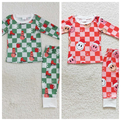 Christmas Plaid Pajamas Boy's Girl's Matching Clothes