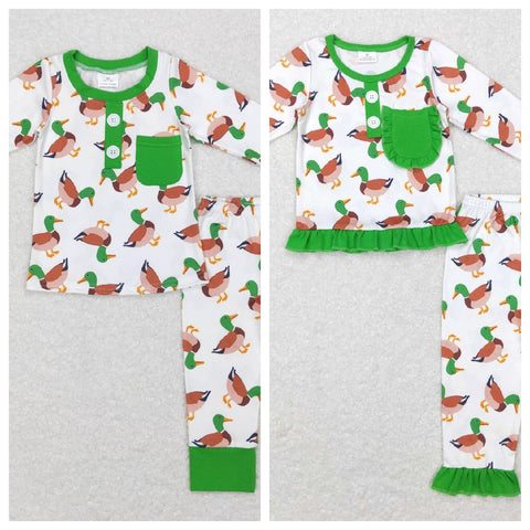 BLP0419/GLP1016 Mallard Green Kids Sibiling Matching Clothes