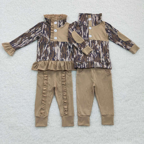 Hunting Camo Kids Sibiling Matching Clothes