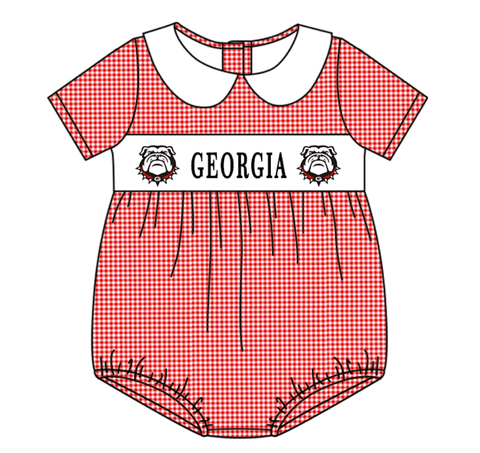 MOQ 8 pcs each style Custom Style GEORGIA Baby Girls Romper