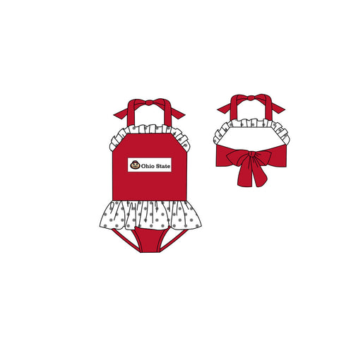 MOQ 8 pcs Each style Custom Style Ohio State Swimwear