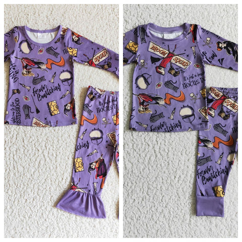 Halloween Purple Pajamas Boy's Girl's Matching Clothes
