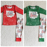 Christmas The Season Red Green Boy's Girl's Matching Clothes