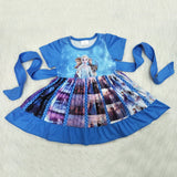 Boutique Blue Cartoon Princess Girl's Twirl Dress