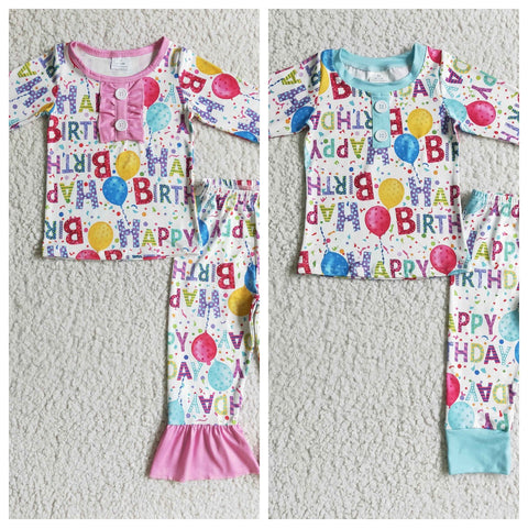Happy Birthday Pajamas Boy's Girl's Matching Clothes
