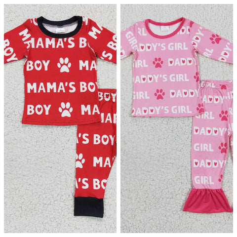 MAMA'S BOY DADDY'S GIRL Pajamas Boy's Girl's Matching Clothes