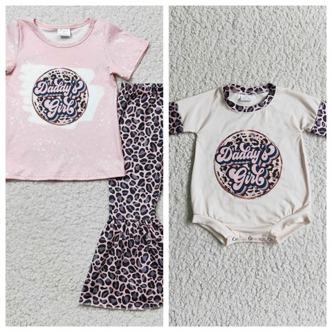 SALE Daddy's Girl Pink Leopard Girl's Matching Clothes