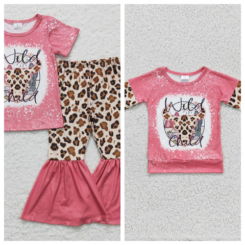 Wild Child Leopard Pink Girl's Boy's Matching Clothes