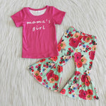 SALE A6-23 Fashion Pink mama's girl Flower Set