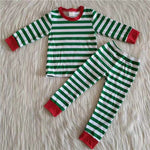 6 A8-11 Red Stripe Unisex Pajamas