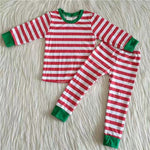 6 A8-16 Red Stripe Unisex Pajamas