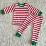 6 A8-16 Red Stripe Unisex Pajamas