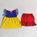 SALE C8-23 Snow White Red Princess Girl Shorts Set