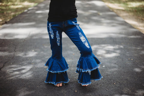 Fashion Ripped Jeans Denim Flared Pants
